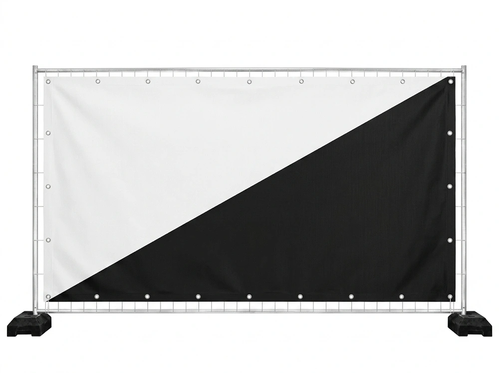 Sichtschutzplane 3.50m x 1.75m (Schwarz / Weiß) - Maße und technische Daten